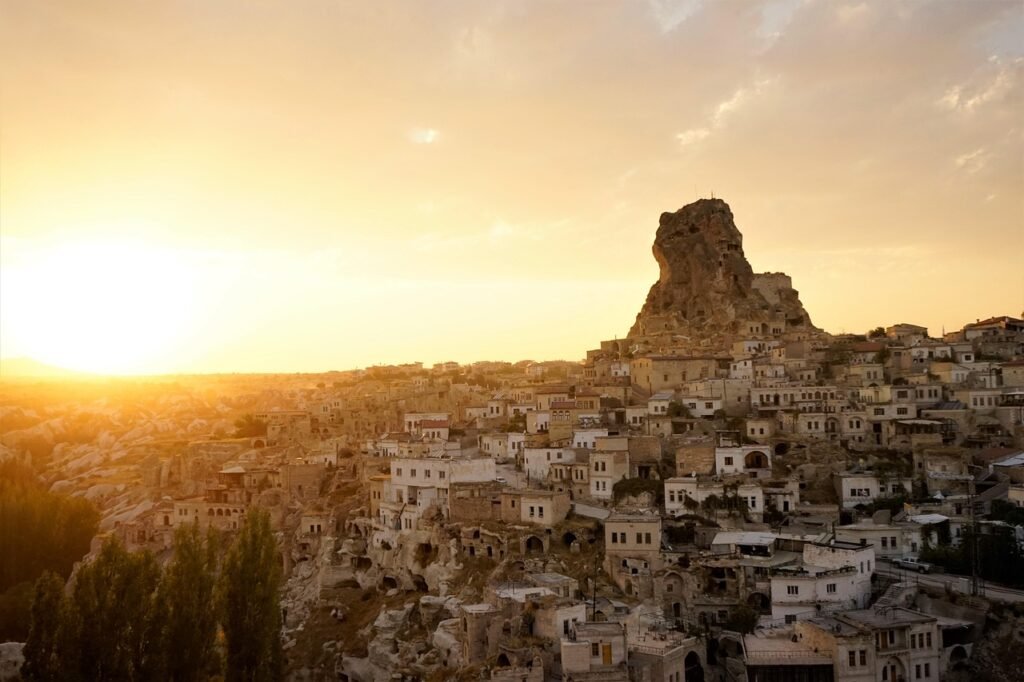 ortahisar, nature, castle, tower, urban, houses, city, architectural, sunset, emergency, turkey, nevşehir, sky, cappadocia, trip, tourist, tourism, eskisehir turkey, panorama, anatolia